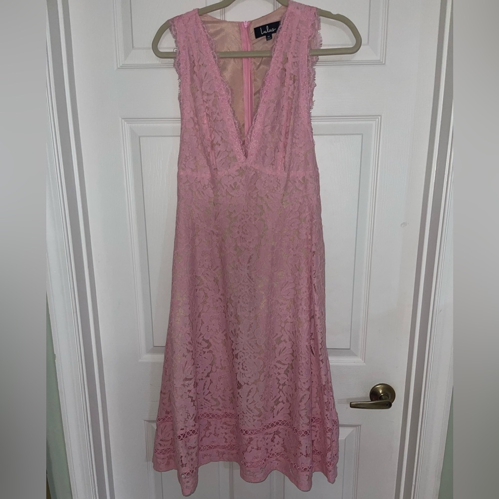 Lulu's Blush Lace Dress